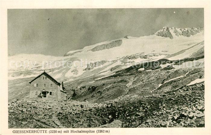 Giessener Huette mit Hochalmspitze