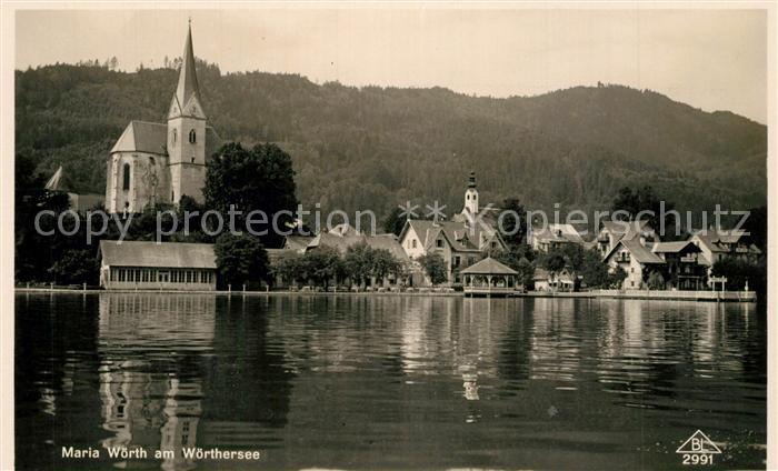 Maria Woerth Woerthersee Seepartie mit Kirche
