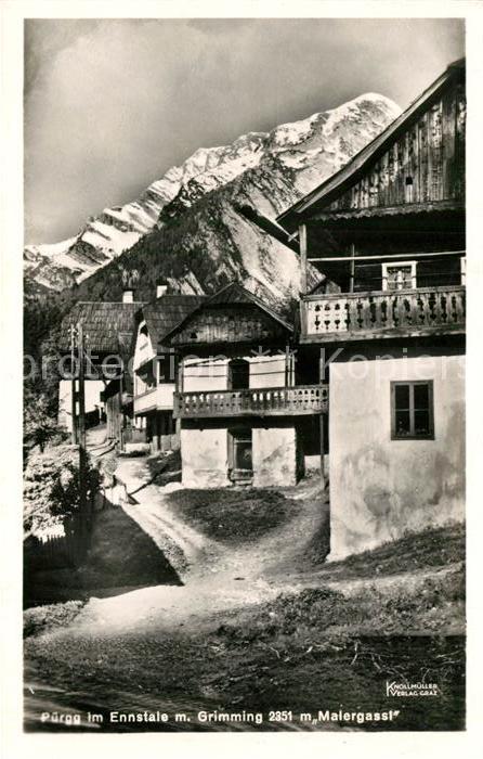 Puergg-Trautenfels im Ennstal mit Grimming Malergassl