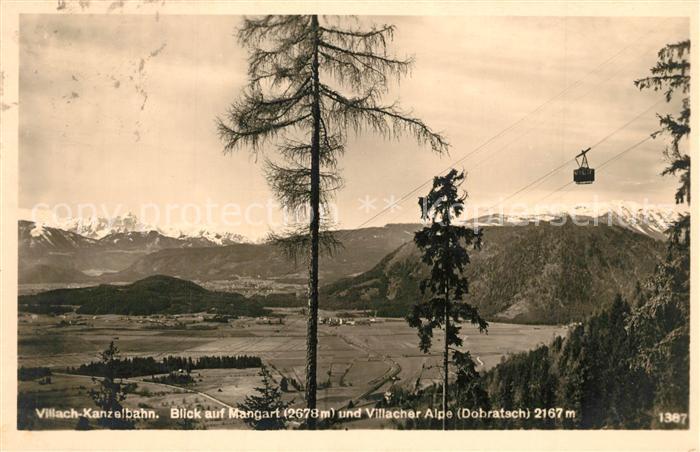 Villach Kaernten Kanzelbahn mit Mangart Dobratsch