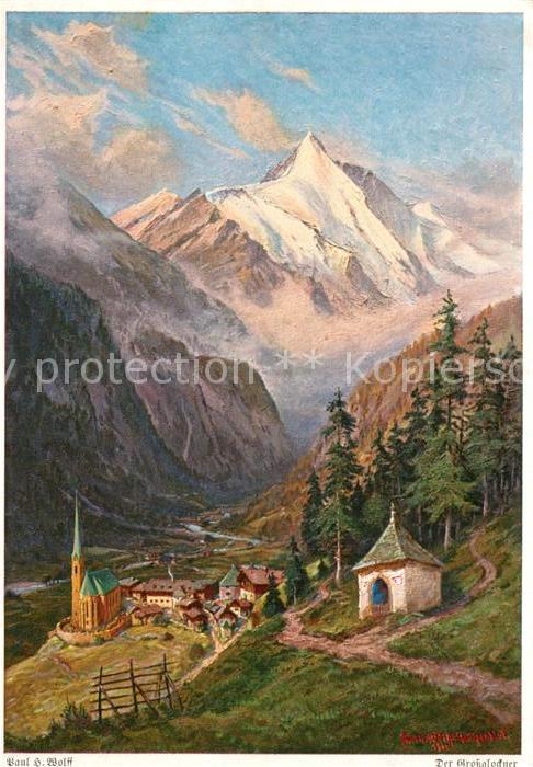 Grossglockner Kuenstlerkarte H. Wolff