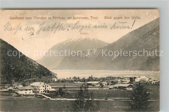 Pertisau Achensee Gasthaus zum Pfandler gegen Unuetz