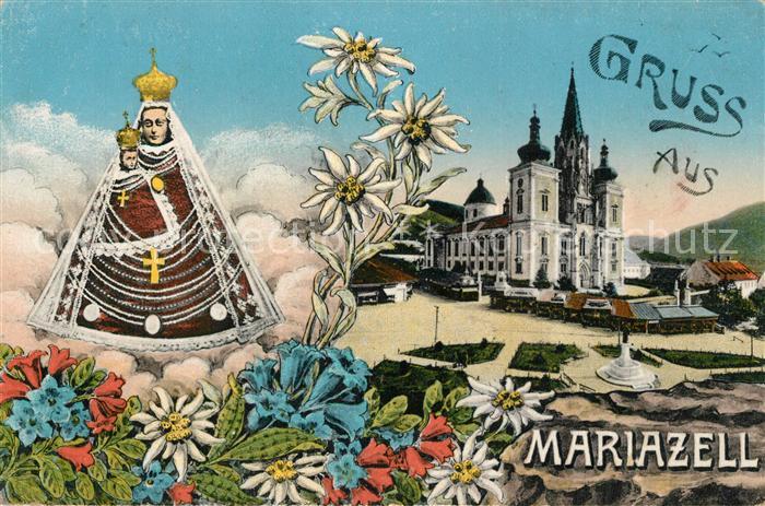 Mariazell Steiermark Wallfahrtskirche Gnadenbild Blumen