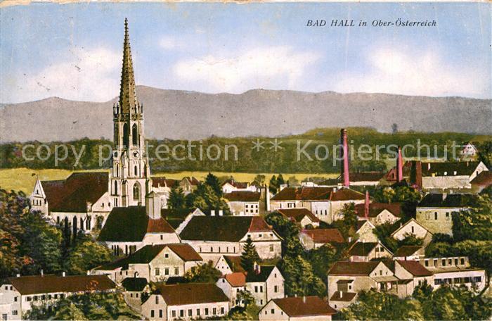 Bad Hall Oberoesterreich Ortsansicht mit Kirche