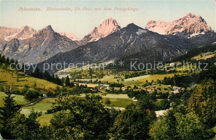 Hinterstoder Landschaftspanorama mit Prielgebirge Pyhrnbahn