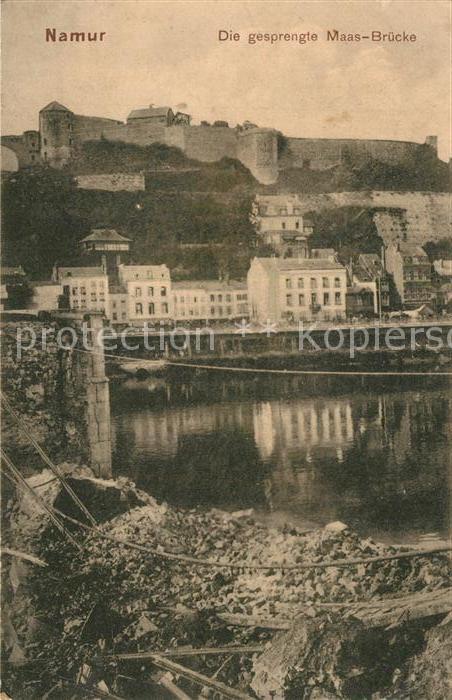 Namur Wallonie Gesprengte Maasbruecke 1. Weltkrieg