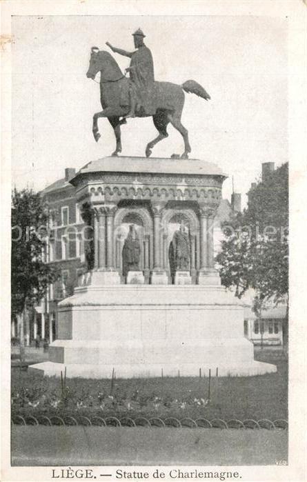 Liege Luettich Statue de Charlemagne Denkmal Reiterstandbild
