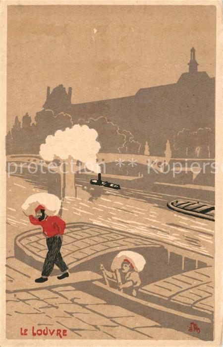 Paris La Louvre Karikatur