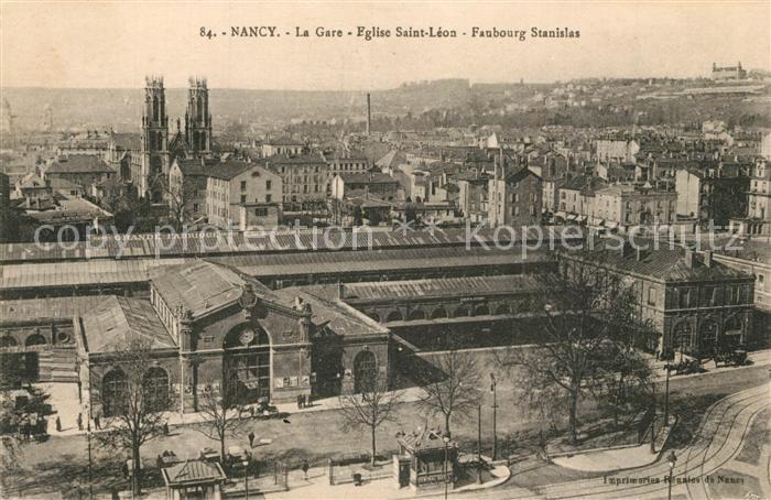 Nancy Lothringen La Gare Eglise Saint Leon Faubourg Stanislas