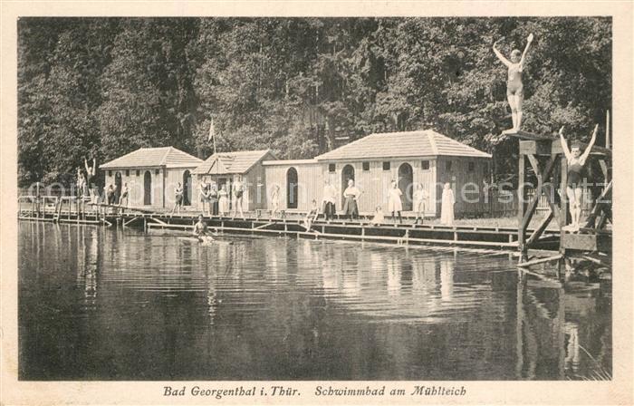 Bad Georgenthal Gotha Schwimmbad Muehlteich