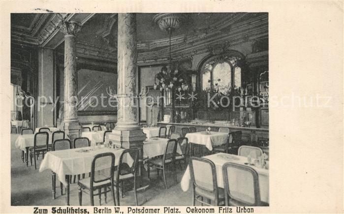 BERLIN  CITY Zum Schultheiss Potsdamer Platz Oekonom Fritz Urban