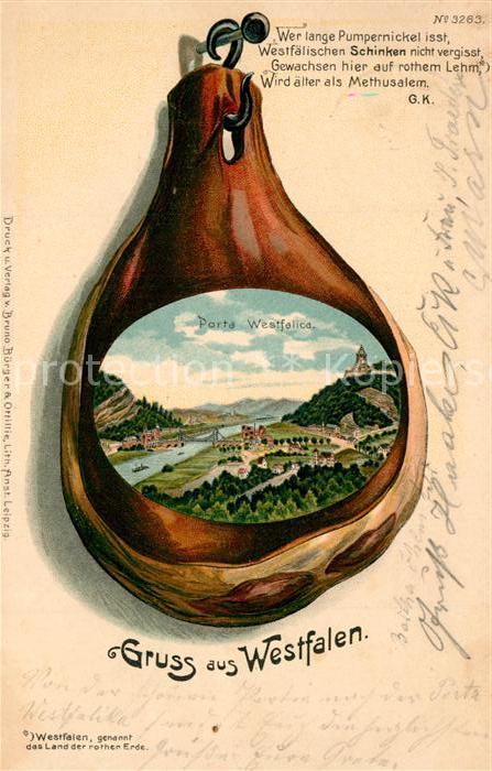 Wittekindsburg Porta Westfalica Schinken Spruch