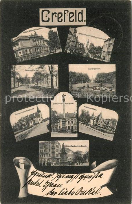 Krefeld Kaiser Wilhelm Museum Stadtgarten Cornelius Denkmal