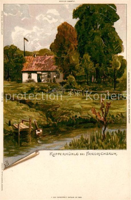 Friedrichsruh Hamburg Kupferm?he K?nstlerkarte