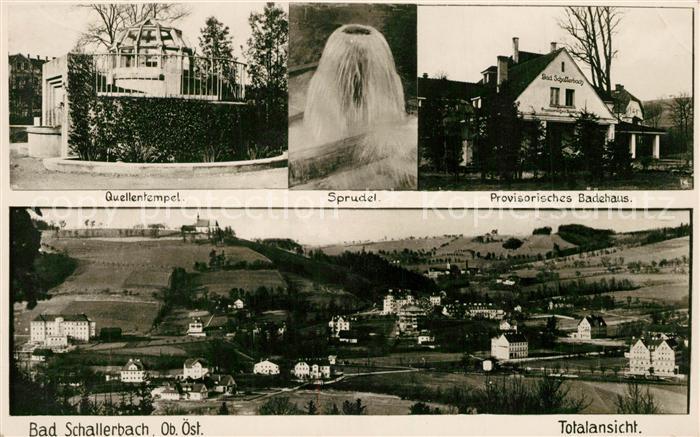 Bad Schallerbach Quellentempel Sprudel Provisorisches Badehaus Panorama