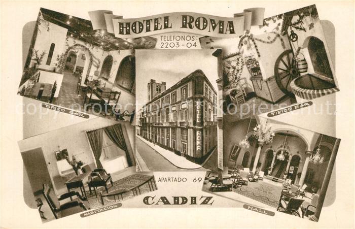 Cadiz Andalucia Hotel Roma Tipico Bar Halle