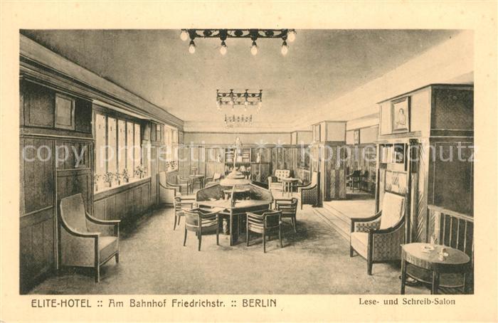 Berlin Elite Hotel Bahnhof Friedrichstraße Lese und Schreib Salon