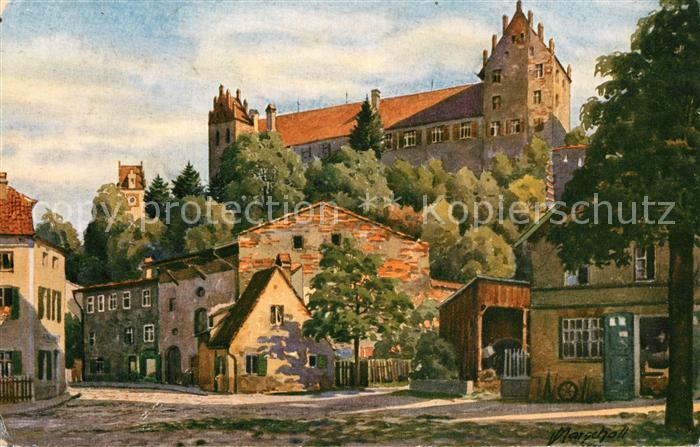 Fuessen Allgaeu Schloss Stadtmauer Kuenstler Marschall