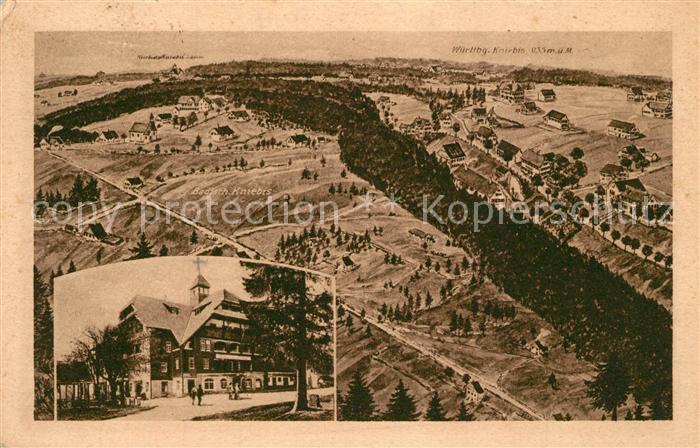 Lamm Kniebis Kurhaus Wintersportplatz Schwarzwald Fliegeraufnahme