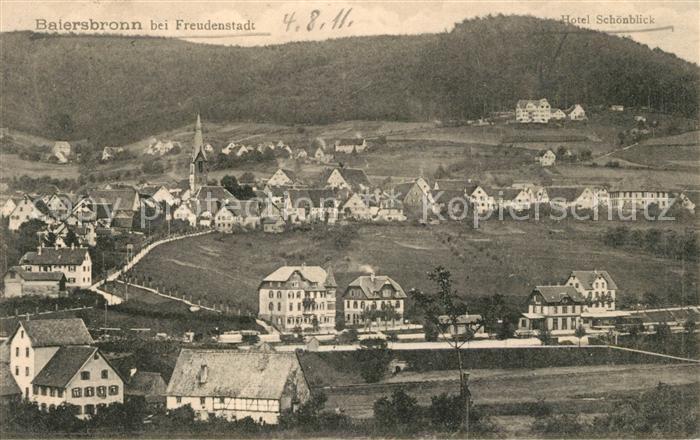 Baiersbronn Schwarzwald Panorama Blick zum Hotel Schoenblick