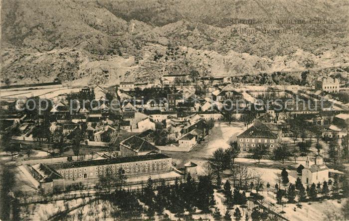 Cettigne Cetinje Vue aérienne du cote d occident