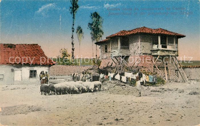 Skopje Skoplje Bauernhaus in Umgebung der Stadt Schafe