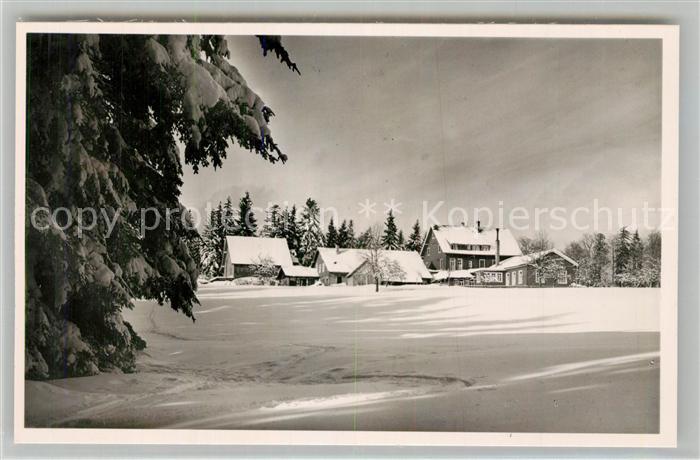 Zwieselberg Freudenstadt Gasthof zum Auerhahn mit Nebenhaeusern Winterlandschaft
