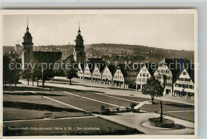 FREUDENSTADT BW Marktplatz Brunnen Kirche