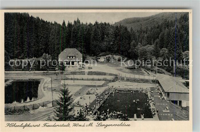 FREUDENSTADT BW Langenwaldsee Freibad Hoehenluftkurort im Schwarzwald