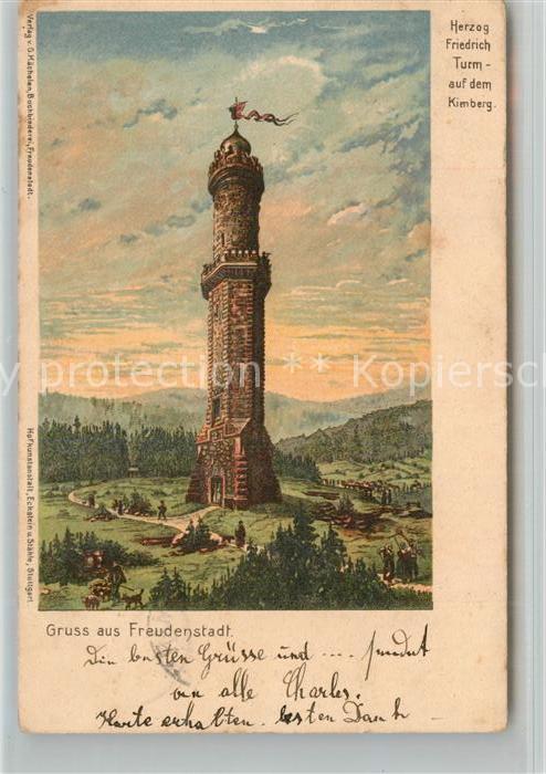 FREUDENSTADT BW Herzog Friedrich Turm auf dem Kimberg K?nsterkarte