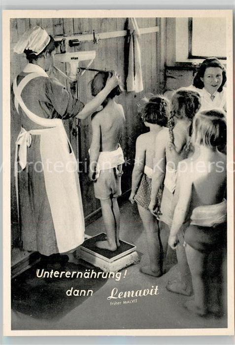 FREUDENSTADT BW Kinder beim Wiegen Maltextra Werbung Lemavit frueher Malvit Lebe