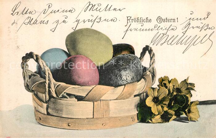 Ostern Easter Paques Ostereier Schluesselblumen