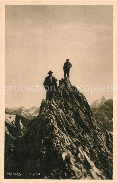 Bergsteigen Klettern Höfats Gipfel