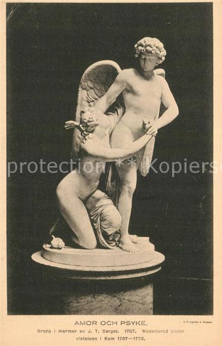 Skulpturen Amor och Psyke J. T. Sergel Stockholm