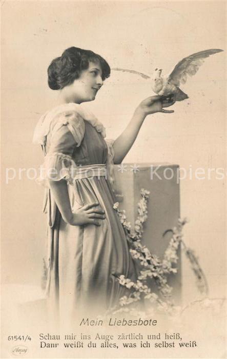 Foto Amag Nr. 61541/4 Mein Liebesbote Frau Taube Vers