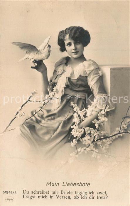 Foto Amag Nr. 61541/3 Mein Liebesbote Taube Frau