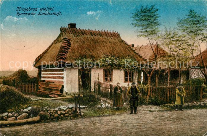 Bauernhaus Krajobraz wiejski Russland