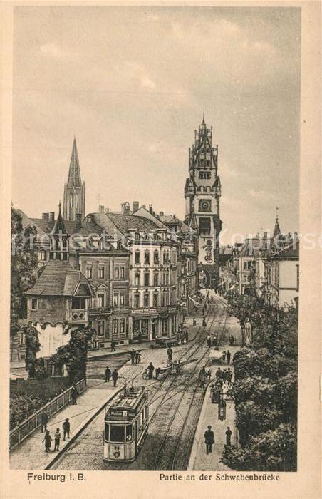 Strassenbahn Freiburg Breisgau Schwabenbrücke