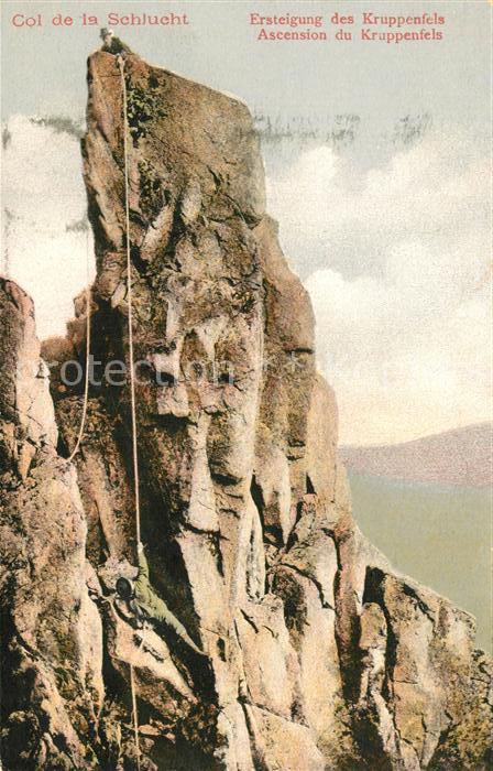 Bergsteigen Klettern Col de la Schlucht Kruppenfels