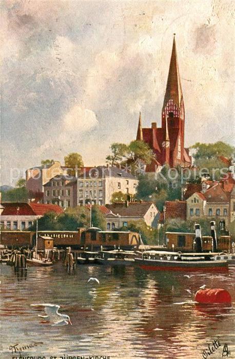Verlag Tucks Oilette Nr. 665 B Flensburg St. Jürgen-Kirche