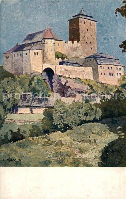 Kuenstlerkarte J. Macoun Hrad Kost