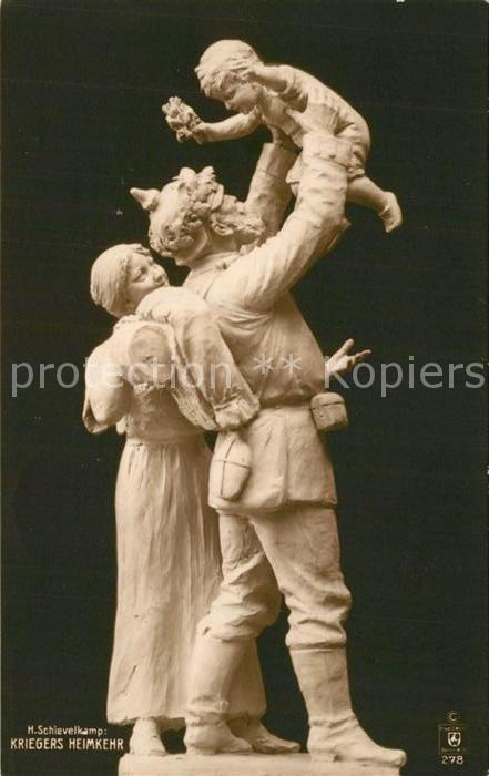 Skulpturen Kriegers Heimkehr H. Schievelkamp