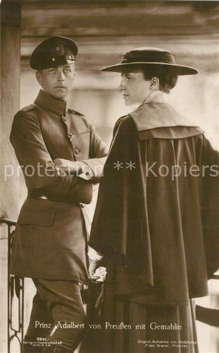Adel Preussen Prinz Adalbert mit Gemahlin