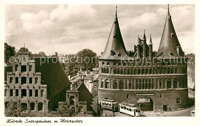 Strassenbahn Luebeck Salzspeicher Holstentor