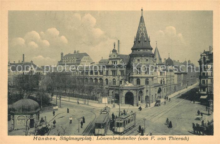 Strassenbahn Muenchen Stiglmayrplatz Loewenbraeukeller