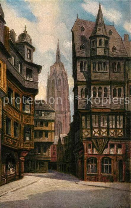 Kuenstlerkarte Liebig Alter Markt Domblick Frankfurt am Main