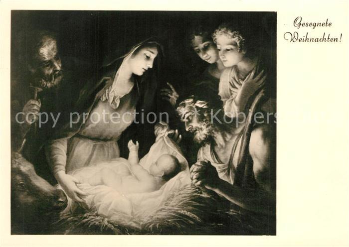 Kuenstlerkarte Sebastian Ricci Geburt Christi Weihnach