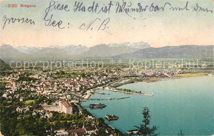 Bregenz Bodensee Panorama Alpenblick
