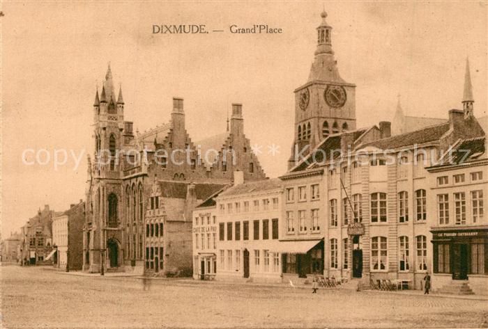 Dixmude Grand Place Eglise
