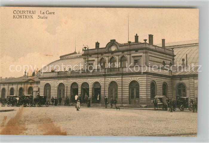 Courtrai KORTRIJK Flandre Belgie La Gare Bahnhof